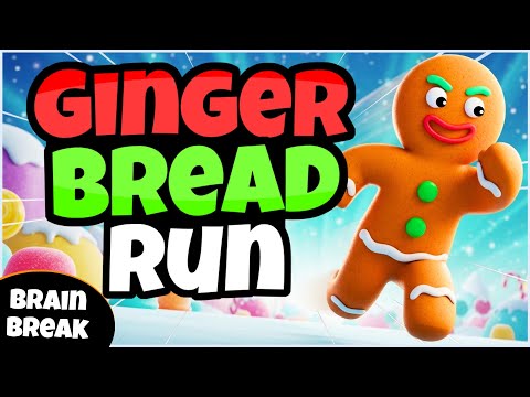 🍪 Gingerbread Run 🎁 Fitness Run | Brain Break | Exercise | GoNoodle Inspired