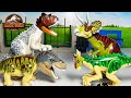 Hybrid LEGO Dinosaurs Toys Zoo Jurassic World T Rex Carnotaurus Velociraptor Ankylosaurus