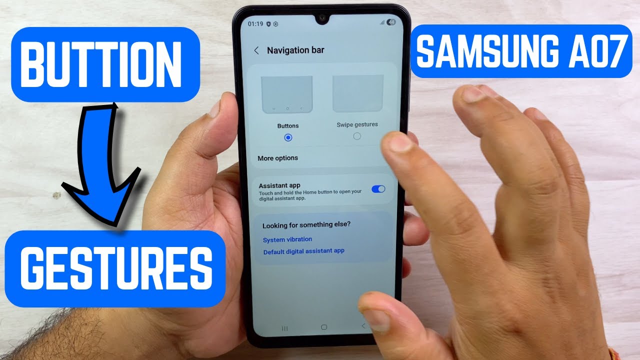 Samsung Galaxy A07 – Switch from Buttons to Gestures | Easy Navigation Guide