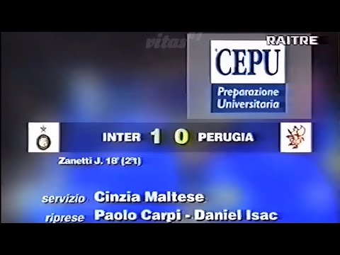 Inter-Perugia 1:0, 1996/97 - Domenica Sportiva (serpentina di Javier Zanetti)