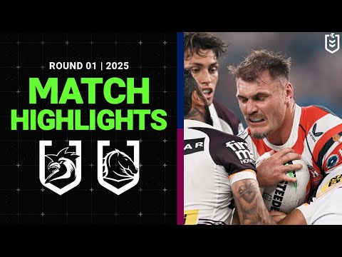 NRL Highlights | NRL Match Highlights 2025 | Roosters v Broncos | Round 1, 2025