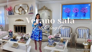 My Pink and Blue Living Room Summer Decoration 2025