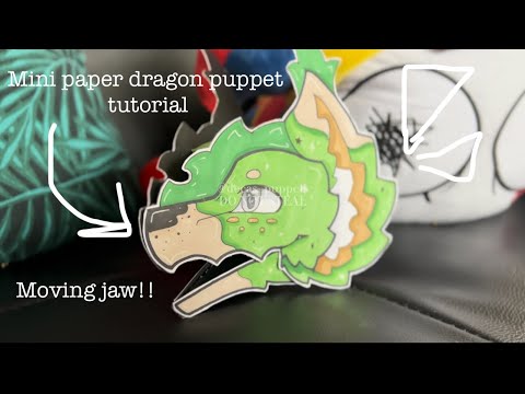How to make a MINI DRAGON PUPPET!! (with moving jaw) || Easy tutorial! 
