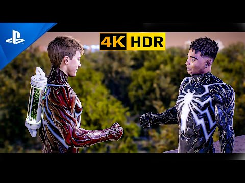 Miles Morales vs Peter Parker Boss Fight   SPIDER MAN 2 4K 60FPS HD