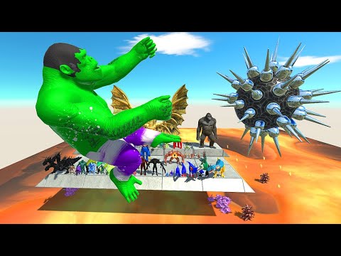 TRAP SPIKE BALL WHO CAN PASS ? - Animal Revolt Battle Simulator