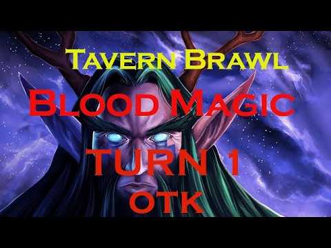 Tavern Brawl 348 - BLOOD MAGIC, We try for the turn 1 OTK and came VERY Close