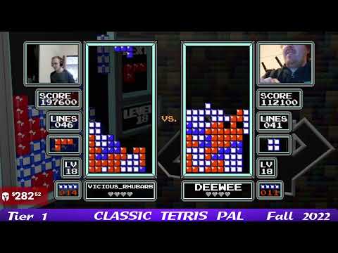 PAL!!! Rhubarb, Deewee, Mark Migas, Somalian | Classic Tetris PAL Tier 1 Fall 2022