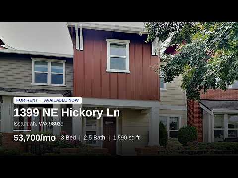 $500 Off First Month's Rent! 3 Bed/2.5 Bath Townhouse - W/D included with garage parking property video