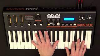 Video thumbnail for AKAI Miniak (Part 1: Pad, Lead, Bass) - Factory Presets Demo (no talking) by wolfgang S vukan
