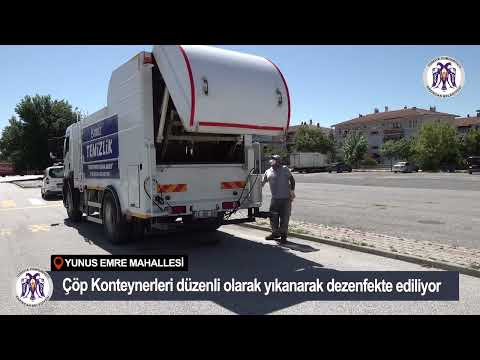 Çöp Konteynerleri düzenli olarak yıkanarak dezenfekte ediliyor. 03.07.2023
