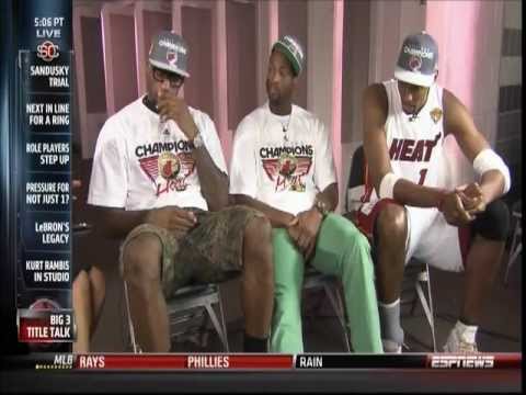 June 22, 2012 - ESPN - Rachel Nichols Interviews the Miami Heat's Big Three