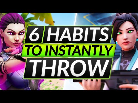 6 BAD HABITS that THROW YOUR GAMES - LOW ELO Mistakes - Valorant Guide