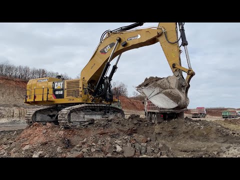 Caterpillar 6015B Excavator Loading Mercedes And MAN Trucks - Sotiriadis Mining Works