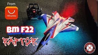 BM F22 RAPTOR 4CH RC PLANE - First Look and Night Flight
