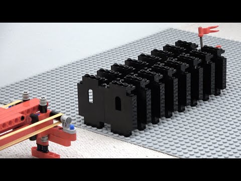How Many Walls Stops A Lego Cannon? - Kids (6+), Kingdom Kids Zone - Brick Experiment Channel