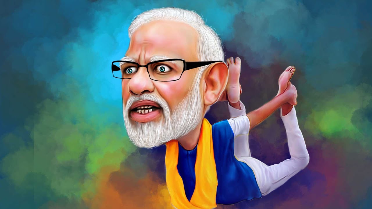 advanced caricature manipulation of narendra modi by artisa