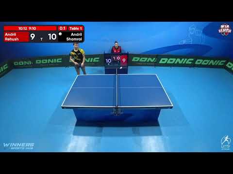 09:30 Andrii Rehush 0 - 3 Andrii Shamrai West 1 WIN CUP 18.12.2022 | TABLE TENNIS WINCUP