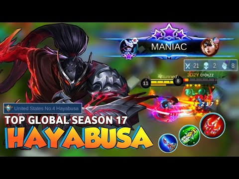 MANIAC! 21Kills! Hayabusa Fast Hand Shadow Kill!| Top Global Hayabusa Gameplay | Mobile Legends ✓