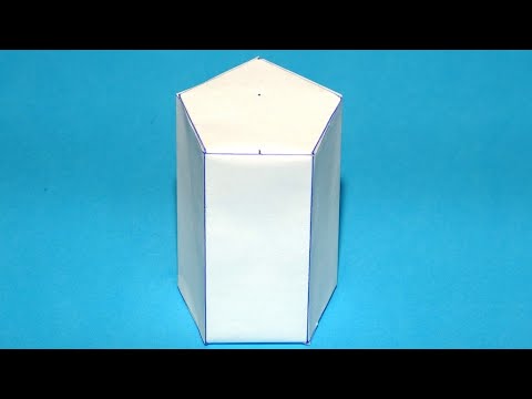 Part of a video titled Como hacer un prisma pentagonal / Pentagonal prism easy - YouTube