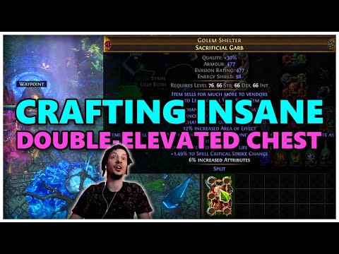 [PoE] Crafting elevated explode, spell crit, spell suppression BV chest - Stream Highlights #735