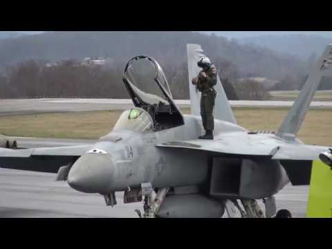 US Navy F/A-18E Super Hornets at BMS Navy Week Announcement_02Mar20