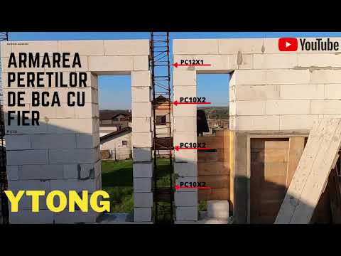 Armarea peretilor de BCA Ytong cu fier