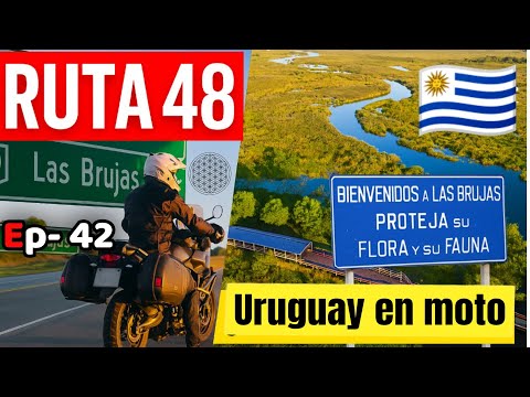 Viajando en moto por la Ruta 48 Uruguay Las Piedras, Humedales de Santa Lucía, Las Brujas, Canelones