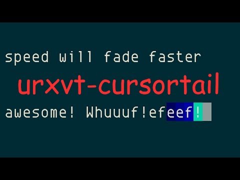 urxvt-cursortail, fun script FTW!
