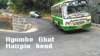 preview picture of video 'Agumbe ghat superb Hairpin bends'