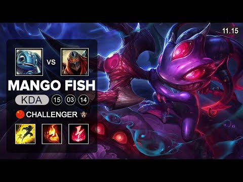Mango Fish Fizz Mid vs Zed - CN Challenger Patch 11.15