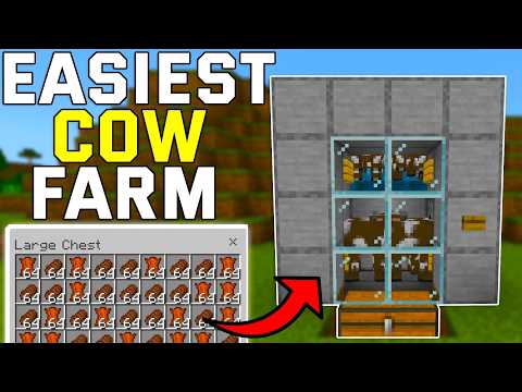 Fattoria di mucche più FACILE in Minecraft 1.21+
