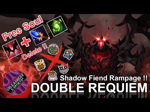 Dota 2 Shadow fiend Double Requiem of Souls !!