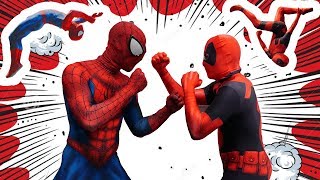 Deadpool VS Spiderman In Real Life (Parkour Trampo