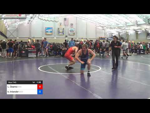 86 Kg Round Of 16 Lou Deprez Bearcat Wrestling Club Vs Kyle Inlander Buffalo Valley RTC