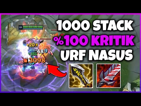 1000 Stack %100 Kritik Urf Nasus 🐶 (Q=3000 Damage)