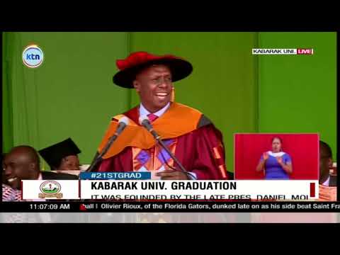 Gideon Moi's full speech at Kabarak University graduation