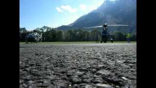 preview picture of video '50 ans Aérodrome de la Gruyères  Atterrissage Super Puma et EC 635 11 aout 2013'