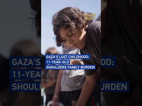 Gaza's lost childhood: 11-year-old boy shoulders family burden #worldnow