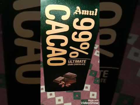AMUL 99% CACAO ULTIMATE DARK CHOCOLATE 🍫