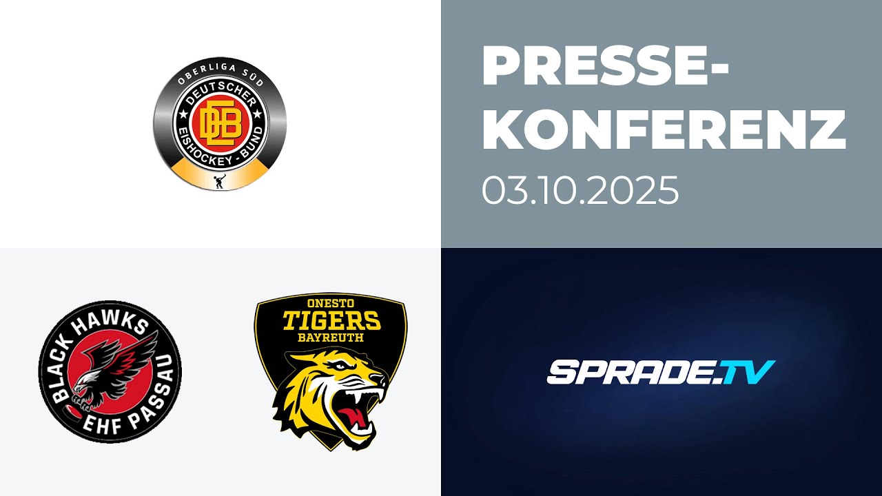 03.10.2025 - Pressekonferenz - EHF Passau Black Hawks vs. onesto Tigers Bayreuth
