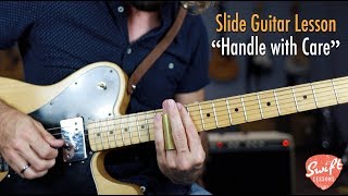 George Harrison Slide Guitar Lesson - Traveling Wilburys &quot;Handle with Care&quot; Solos