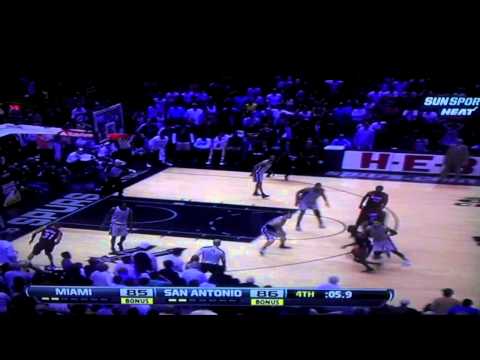 Chris Bosh 3pt Game Winner Against Spurs