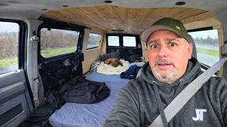 Spent the Night in My Unfinished Camper Van
