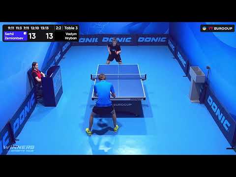 20:05 Serhii Zemiantsev - Vadym Hryban 01.09.2023 TT Euro.Cup  Ukraine Star. TABLE 3