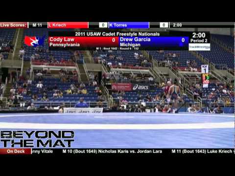 Cadet Freestyle 152 - Drew Garcia (MN) vs. Cody Law (PA)