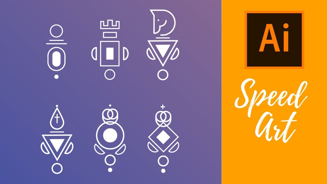 Chess Pieces Abstract Icon Set Speed Art in Adobe Illustrator