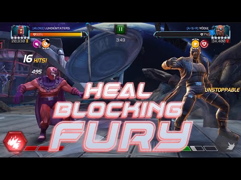 Heal-Blocking NICK FURY w/ MAGNETO + R3 SASQUATCH Boss Solo w/ HUMAN TORCH: 4LOKI vs ASR - S20W12