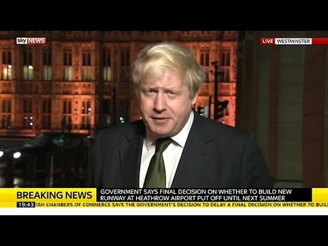 Boris Johnson: "Time To Jettison The Third Runway"