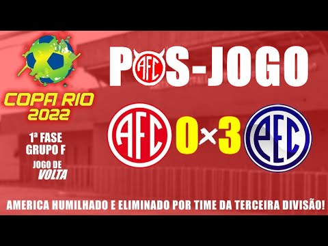 Pós-Jogo Copa Rio 2022: America 0x3 Paduano - FIM!