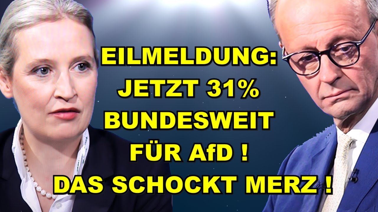EIL: 31% BUNDESWEIT für AfD! Merz tobt!